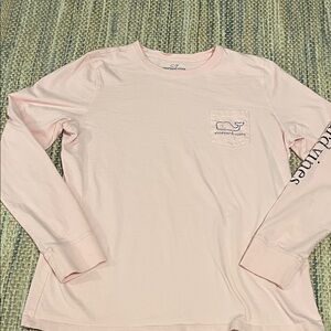 Vineyard Vines womens Light Pink Long Sleeve Tee